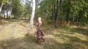 Фланкировка , крутка казачьей шашкой .... Полно вам снежочки