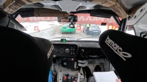 Ралли "Яккима-2025" СУ-1 "Элисенваара-1". Онборд из салона со звуком с переговорки