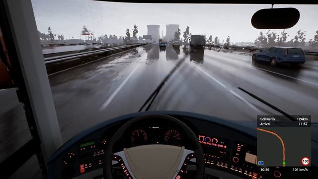Fernbus Simulator | Mucha Lluvia de Hamburgo a Schwerin, Alemania смотреть онлайн