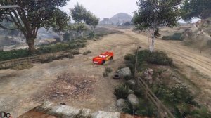 Epic Escape from The Slender Man | Lightning McQueen vs Slender Man | GTA 5