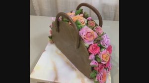 Торт дамская сумочка #Cake handbag
