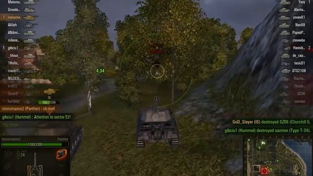 World of Tanks Panther + IS Cliff Platoon Gameplay 2 смотреть онлайн
