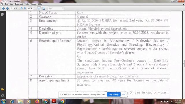 ICAR-CIRB New Job | CIRB SRF Job Recruitment 2022 | CIRB Latest Job Notification 2022