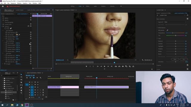 Adobe Premiere Pro Skin Smooth Effect SKIN RETOUCHING for VIDEO HINDI смотреть онлайн