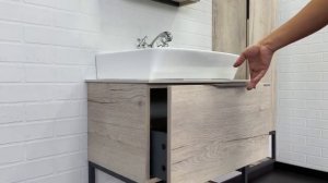 Мебель для ванной комнаты Comforty Порто 60 дуб дымчатый с раковиной 9055RA-50