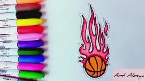 Как нарисовать баскетбольный мяч!