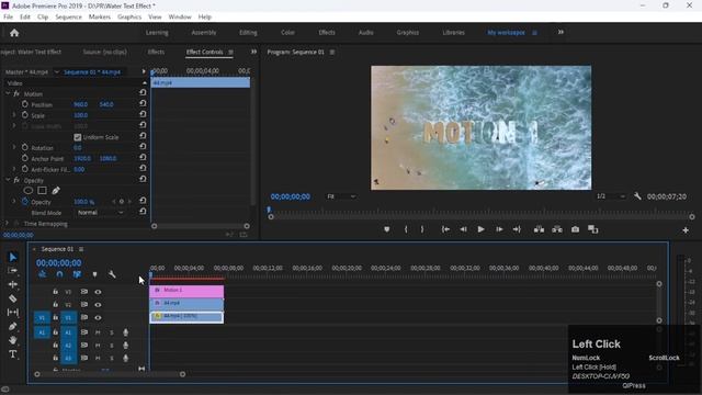 water text effect in premiere pro tutorial