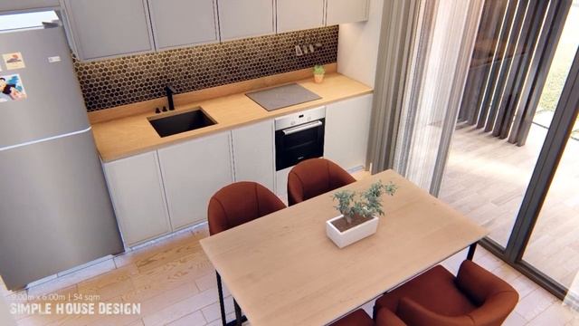 SMALL MODERN HOUSE DESIGN | BUNGALOW HOUSE | 9.00m x 6.00m (54 sqm Total Floor Area) | 2 BEDROOM смотреть онлайн