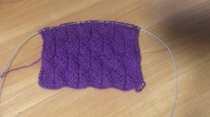 Узор спицами "3D" (ажурный)