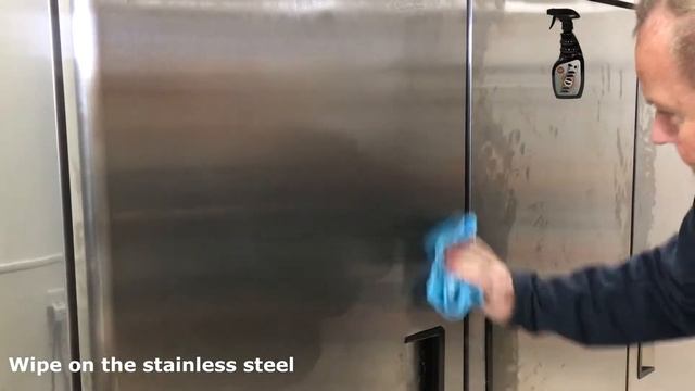 WOW! Stainless Steel Cleaner and Protectant cleaning a food prep table and commerical refridgerato смотреть онлайн