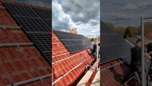 Монтаж солнечных панелей на керамической черепице 9.5kw