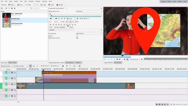 Kdenlive Tutorial - Pinpoint on a map смотреть онлайн