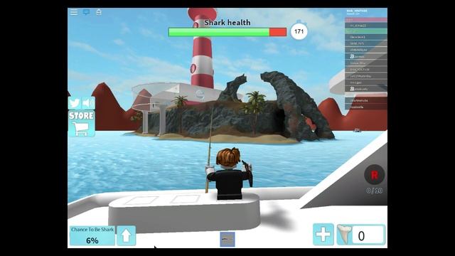 ПЕРВОЕ ВИДЕО-ROBLOX МИНИ РИЖИМ  АКУЛА
