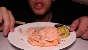 ATLANTIC SALMON AND ORGANIC SQUASH MUKBANG 먹방 • Eating Show
