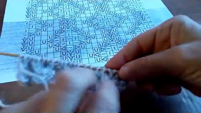 Ажур для спиц. Схема. смотреть онлайн