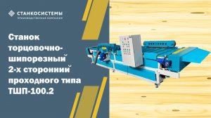 Станок торцовочно-шипорезный 2-х сторонний проходного типа ТШП-100.2