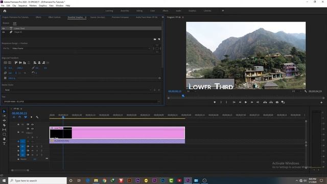 Animate a lower third title in Premiere Pro cc 2020 смотреть онлайн