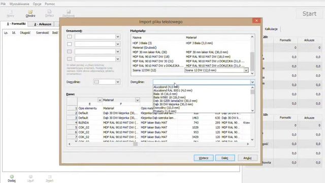 Import formatek z programu SOLIDWORKS SWOOD