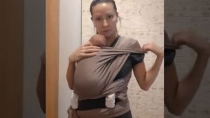 Трикотажный слинг шарф Вертикальное пложение