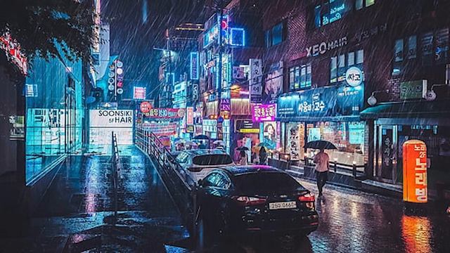 Rain and thunder in NEON TOKYO Relax and FALL ASLEEP FAST смотреть онлайн