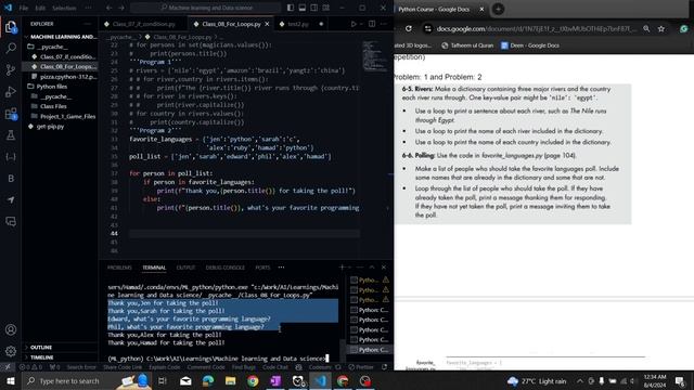 For Loops, Break, Pass and Continue | Class 08  Python Crash Course in English