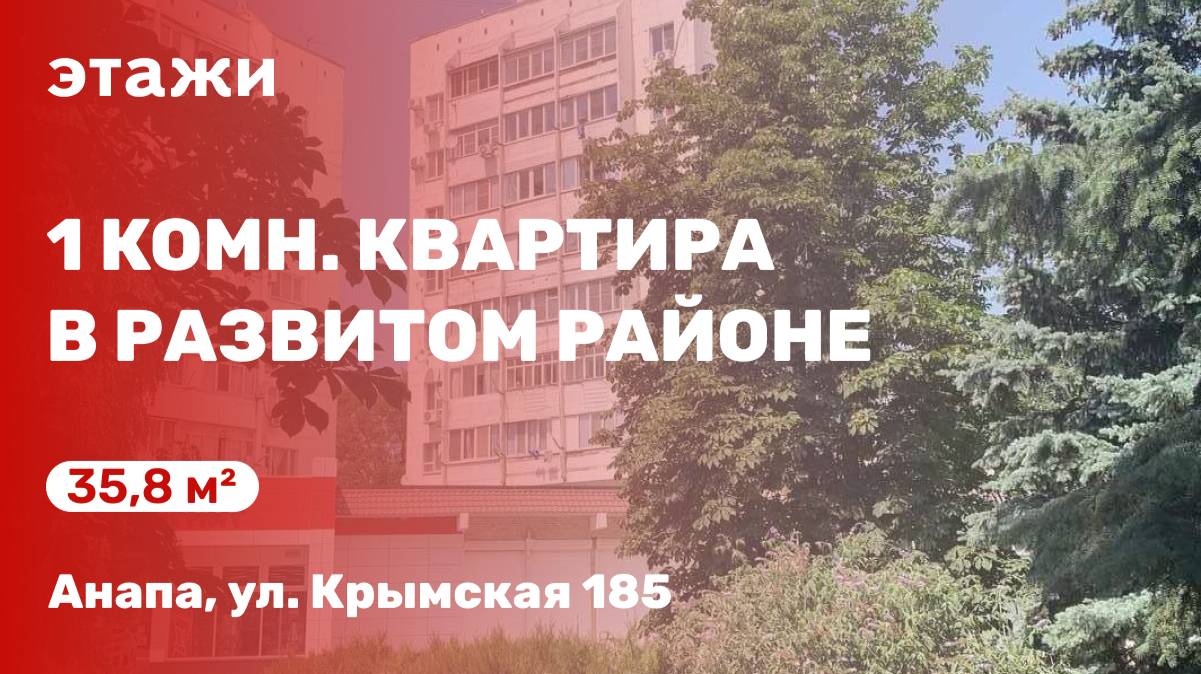 Обзор квартиры в развитом районе Анапы