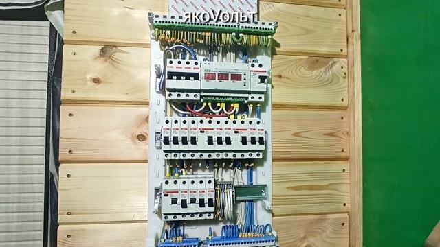 Распределительный щит для каркасной бани с трехфазным вводом