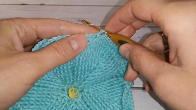 Берет крючком "Крупные Листья"//Как связать берет крючком//Crochet beret//Часть - 1