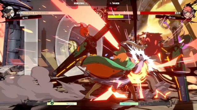GGST | SQ (Ramlethal) VS cola (Baiken) | Guilty Gear Strive High level gameplay