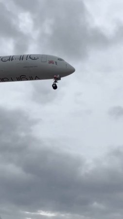 Powerful A350 landing at London Heathrow #aviation #landing #airplane