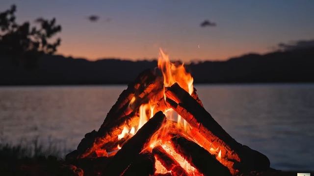 Костер у воды, Fire, Campfire, River смотреть онлайн