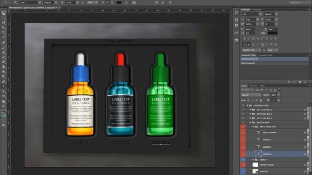 Dropper Glass Bottle Mock Up v1 - BOX PACKAGE EDITING COLOR AND TEXT_PART 6 смотреть онлайн