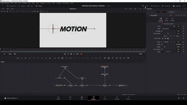 FUSION  - Nice and clean text reveal using Expression! How to animate a mask without using keyframe