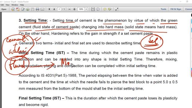 Concrete Technology L- 03 Unit- 1, Lecture Topic - Physical Properties of Cement смотреть онлайн
