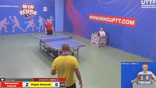 Матвиенко Сергей1-3 Родин Алексей Турнир Восток 4 WIN CUP 26.07.2021. Прямой эфир Зал 2. смотреть онлайн