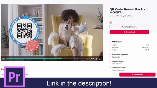 QR Code Reveal Pack | MOGRT Premiere Pro смотреть онлайн