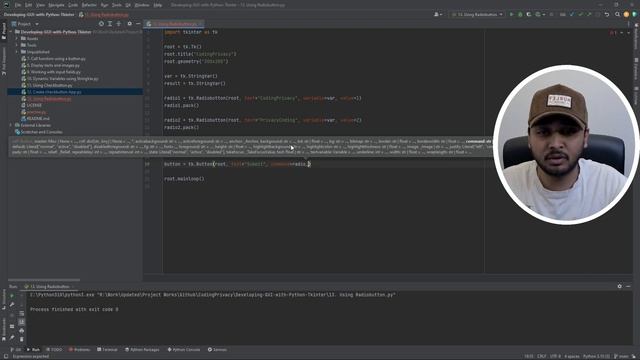 13. Using Radio Button In Tkinter (Python)