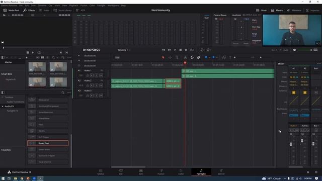 HOW TO MAKE A MONO TRACK STEREO IN DAVINCI RESOLVE 18! TWO WAYS смотреть онлайн