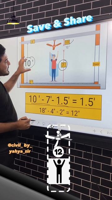 Standard Ceiling Height || YAHYA SIR ||#cement#home#concrete#ceiling #height#building#interiordesig смотреть онлайн