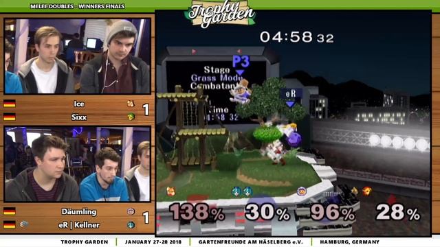 TG - Ice / Sixx Vs. Däumling / Kellner - Winners Finals - Melee Doubles смотреть онлайн