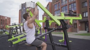 Force-2807 Уличный тренажер верхняя тяга с переменной нагрузкой ZAVODSPORTA