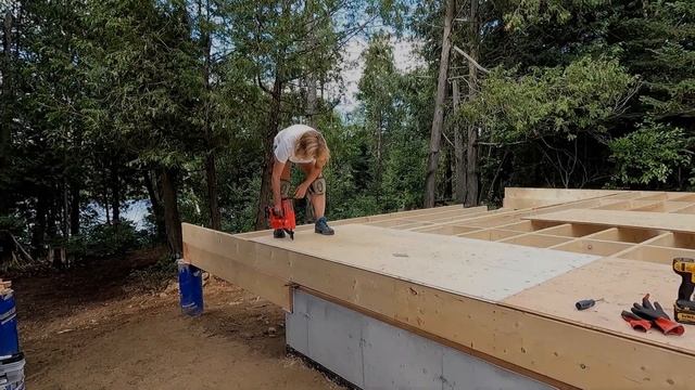 Laying subfloor & burying tons of concrete...Episode 9 смотреть онлайн