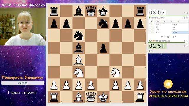 RU Турнир Блондинки! 32! Шахматы  Татьяна Жигалко. На lichess.org