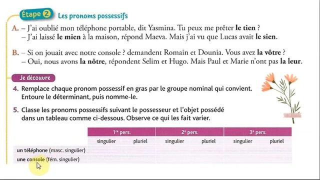 Grammaire : Les pronoms personnels et possessifs. смотреть онлайн