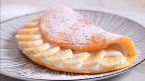 Вас будут носить на руках за этот ЗАВТРАК ДЕСЕРТ! Воздушный блинчик с кремом и бананом