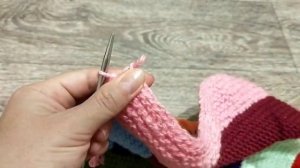 Коврик спицами из прямоугольников/Уйдут все ОСТАТКИ 🧶