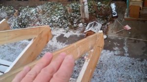 Дом из опилкобетона выпрямление диагональной стропилины 31 10 2015