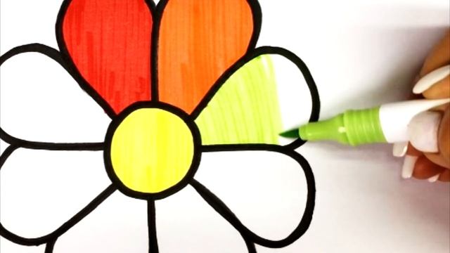 Сурет салу гүл  Как нарисовать цветок  How to draw a flower