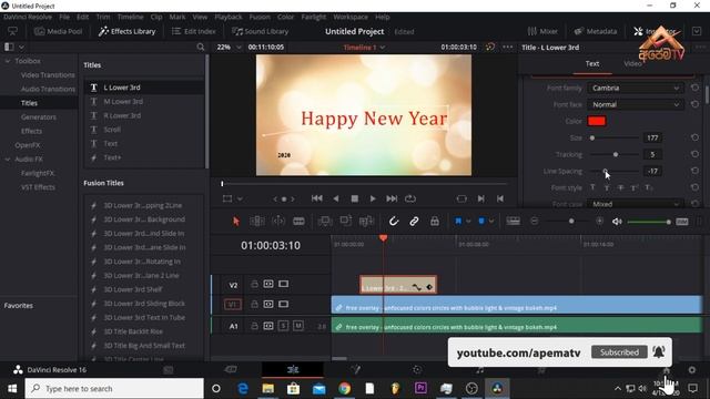 How to use Davinci Resolve Sinhala Ep 09 Basic Titles смотреть онлайн