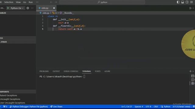 Python | Operator overloading '// operator' | CodeLearning